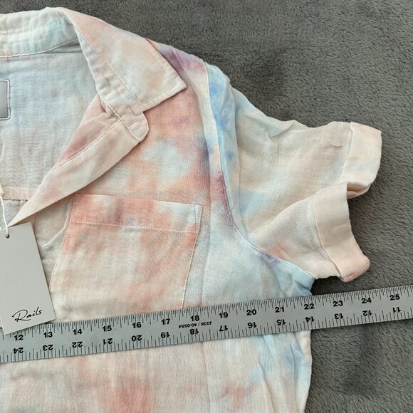 NWT Rails Organic Cotton Gauze Savannah Daybreak Top MEDIUM Blouse Shirt - Picture 4 of 6